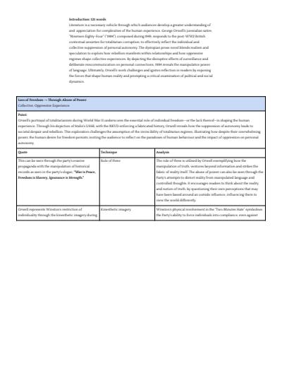 Cover page of 1984 Common Module Essay plans 