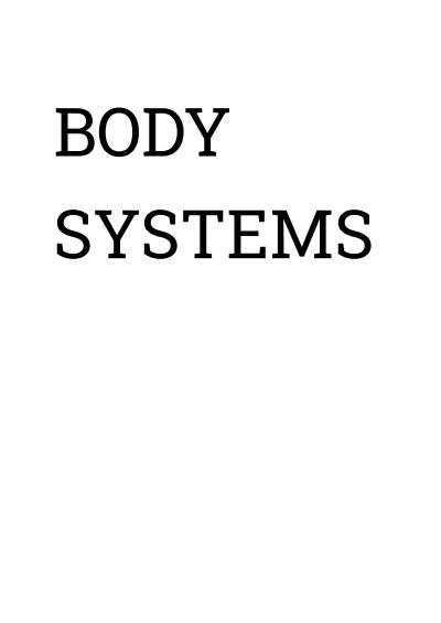 Cover page of Detailed Overview of all 12 Body Systems