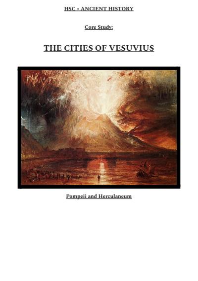 Cover page of Pompeii and Herculaneum - Ancient Notes (63pgs - 95 mark)