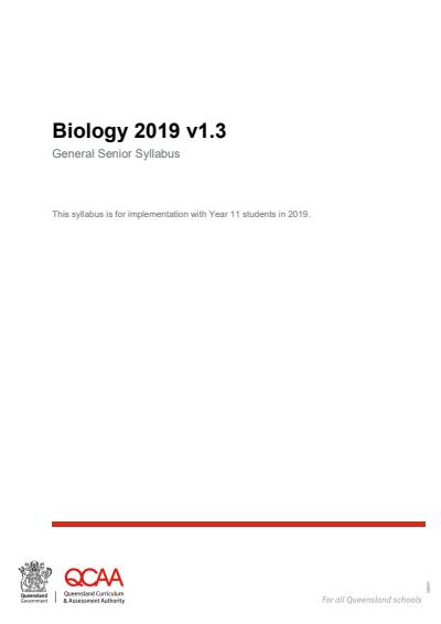 Cover page of Biology syllabus with complete notes