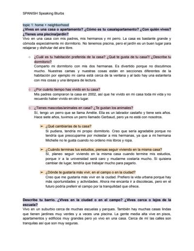 Cover page of STATE RANKED Spanish Beginners Speaking Blurbs for Year 11-12