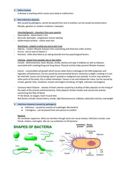 Cover page of Y9 Biology & Physics Notes