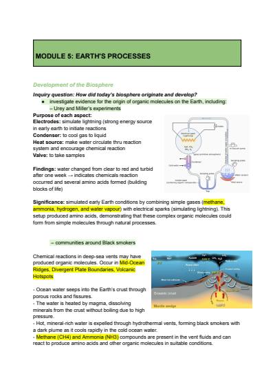 Cover page of Band 6 Completed Earth and Environmental Science notes (Features all units required for the HSC)