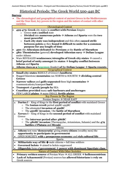 Cover page of Full Historical Periods Notes