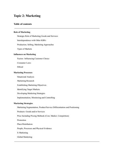 Cover page of Band 5 Business Studies- MARKETING FULL NOTES (w/ Qantas case study)