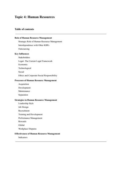 Cover page of Band 5 Business Studies- HUMAN RESOURCES FULL NOTES (w/ Qantas case study)