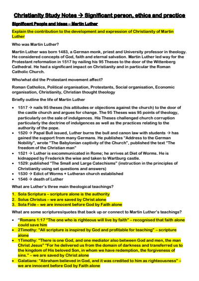 Cover page of Studies of Religion: FULL study notes, Band 6 99 ATAR