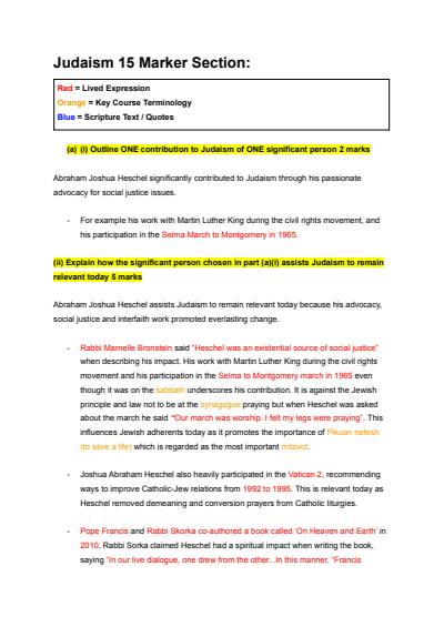 Cover page of HSC Studies of Religion II –  Section III Notes (Band 6)