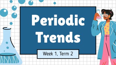 Cover page of Year 10 Chemistry- Periodic Trends 