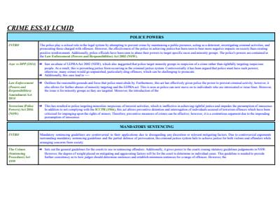 Cover page of LEGAL STUDIES CRIME LCMID