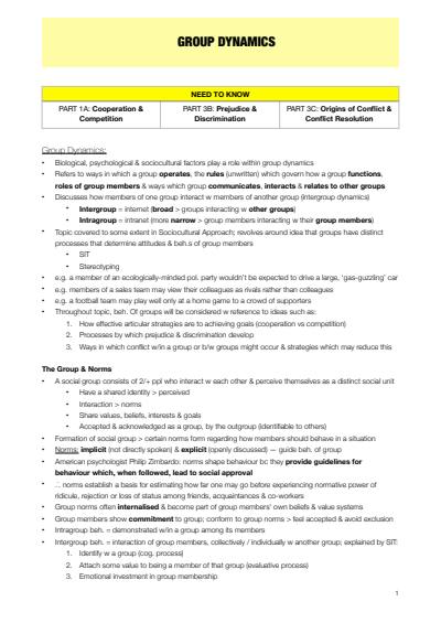 Cover page of IB Psychology 2018-2019 notes: Human Relationships Topic 2 (Paper Two)