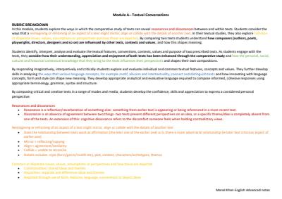 Cover page of Band 6 Notes Module A (Tempest and Hagseed) 99.90 ATAR