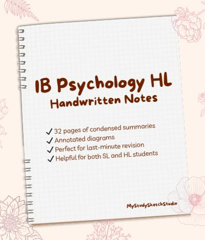 Cover page of IB Psychology HL Handwritten Notes | Exam Cheat Sheet