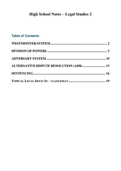 Cover page of TASC Legal Studies 3 Essays