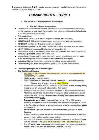 Cover page of ⚖️ 📚 B6 98 | HSC HUMAN RIGHTS LEGAL NOTES 👩‍⚖️
