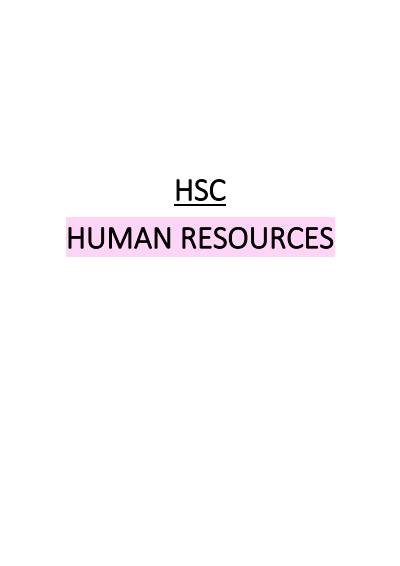 Cover page of Human Resource Management
