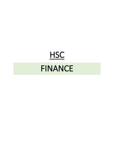 Cover page of Finance Business Notes