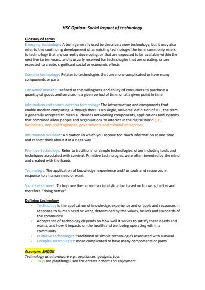 Cover page of CAFS: Social impacts of technology (option)