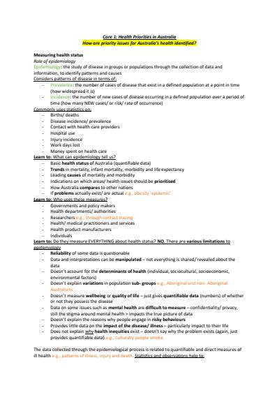 Cover page of PDHPE: Health priorities in Aus.