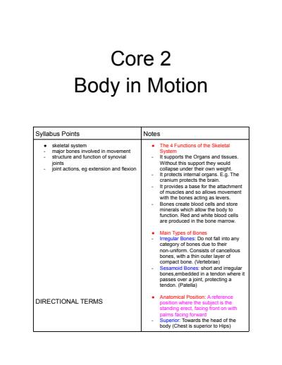 Cover page of PDHPE Prelim Core 2 + First Aid Detailed Notes