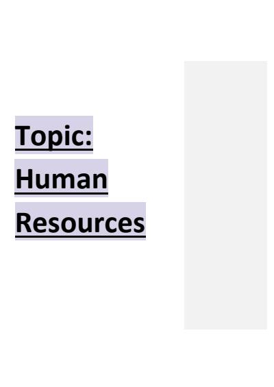 Cover page of Human Resource Topic Notes