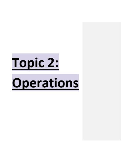 Cover page of Operations Topic Notes
