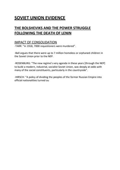 Cover page of National Study evidence for the section 2 essay 