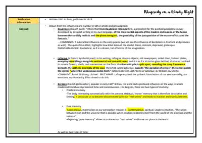 Cover page of Rhapsody Analysis notes