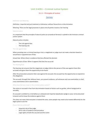 Cover page of 98.60 ATAR Legal Studies Notes