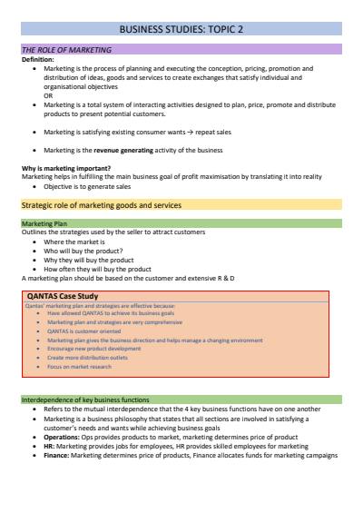 Cover page of Band 6 - Marketing Notes (With Case Studies)
