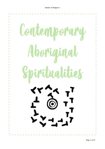 Cover page of Studies of Religion 1 Notes